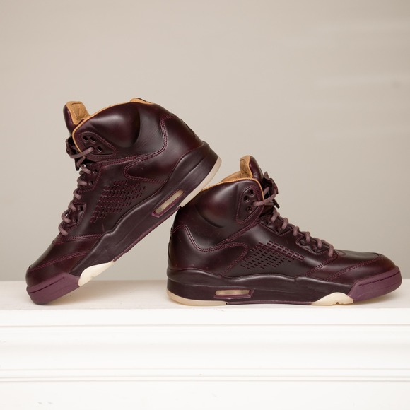 Jordan 5 Retro Premium Bordeaux M sz 8 Sneakers 881432-612 Wine Red Sneakers - Picture 2 of 10